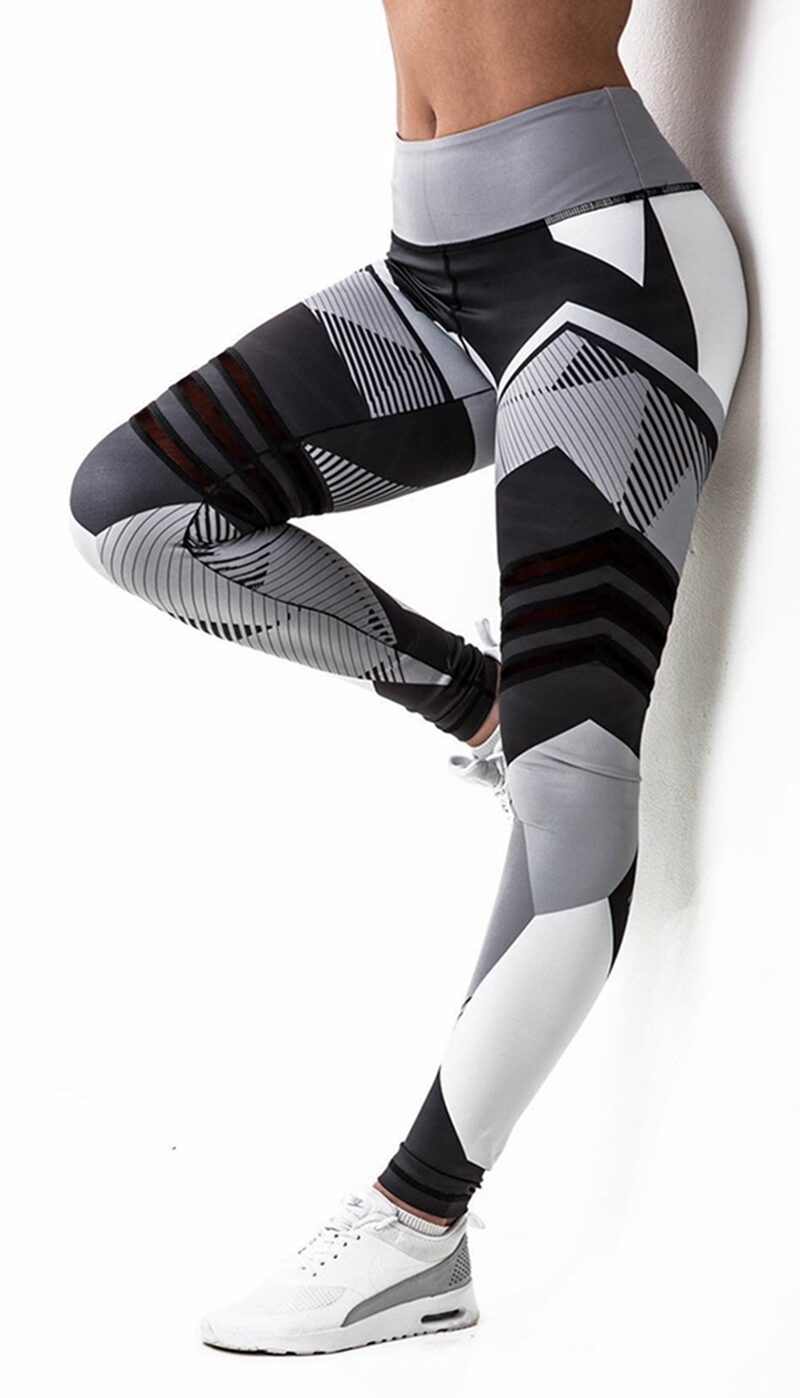 Printed Reflective Sport Yoga Pants Women Fitness Gym