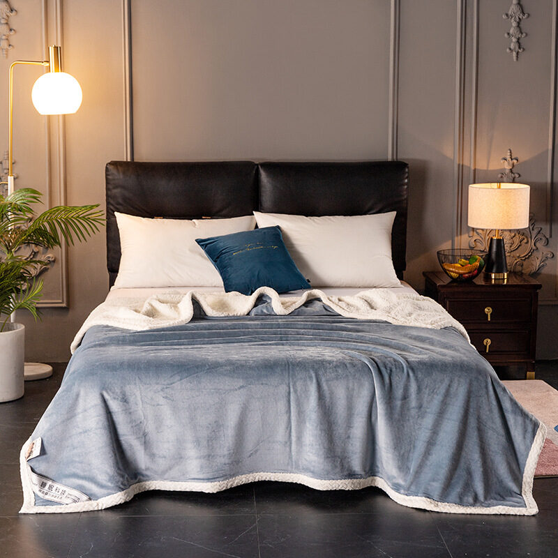 Double fleece blanket thick