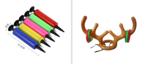 Christmas Game Inflatable Reindeer Antler Hat Ring Toss