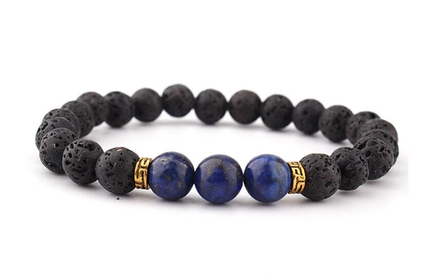 Colorful Bracelet Seven Chakra Energy Yoga Beads Gold