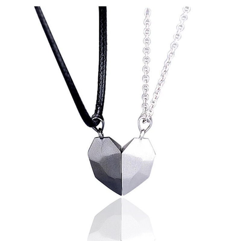 Creative Magnet Necklace Love Heart Broken Men