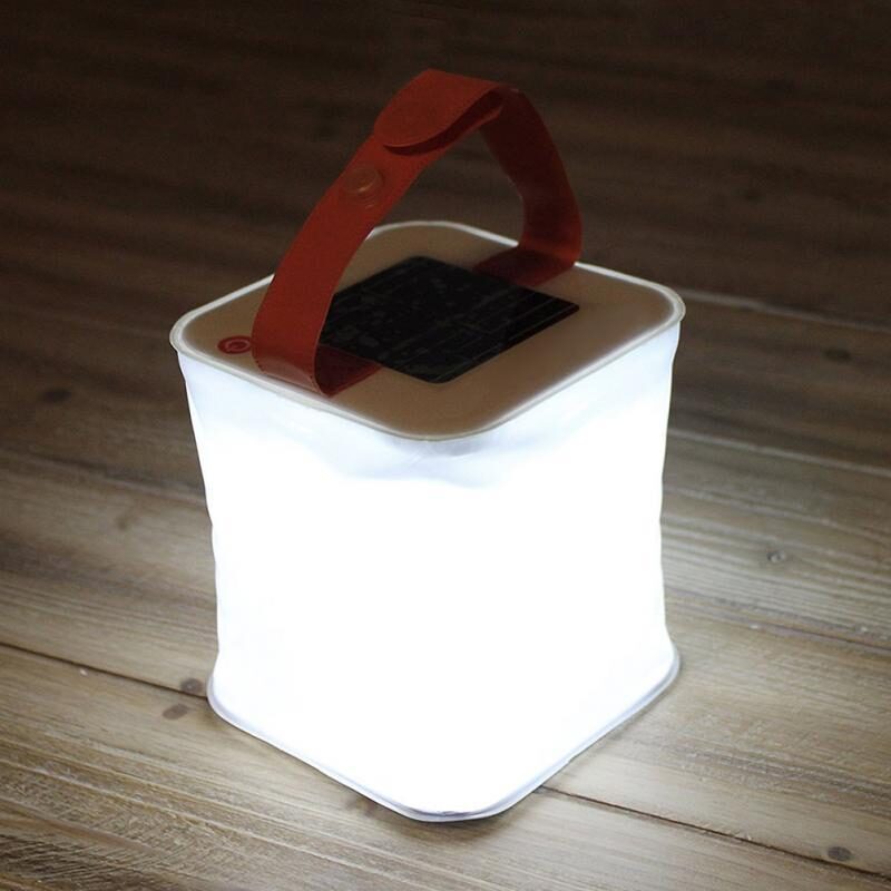 New LED Lantern Solar Collapsible Camp Flashlight Torch