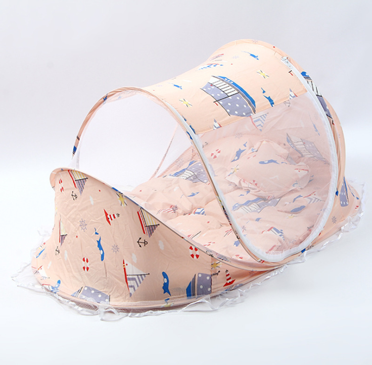 Foldable Baby Bed Net With Pillow 2pieces Set
