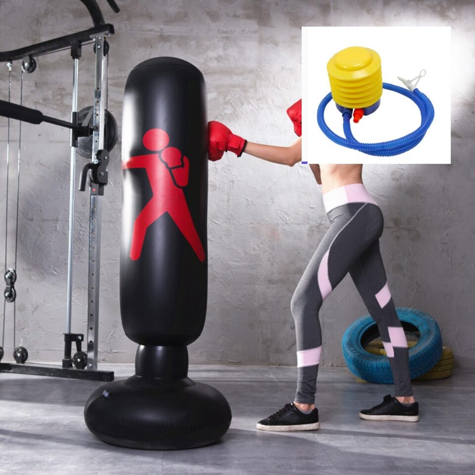 Fitness Inflatable Boxing Column Fighting Sandbag Vertical Venting