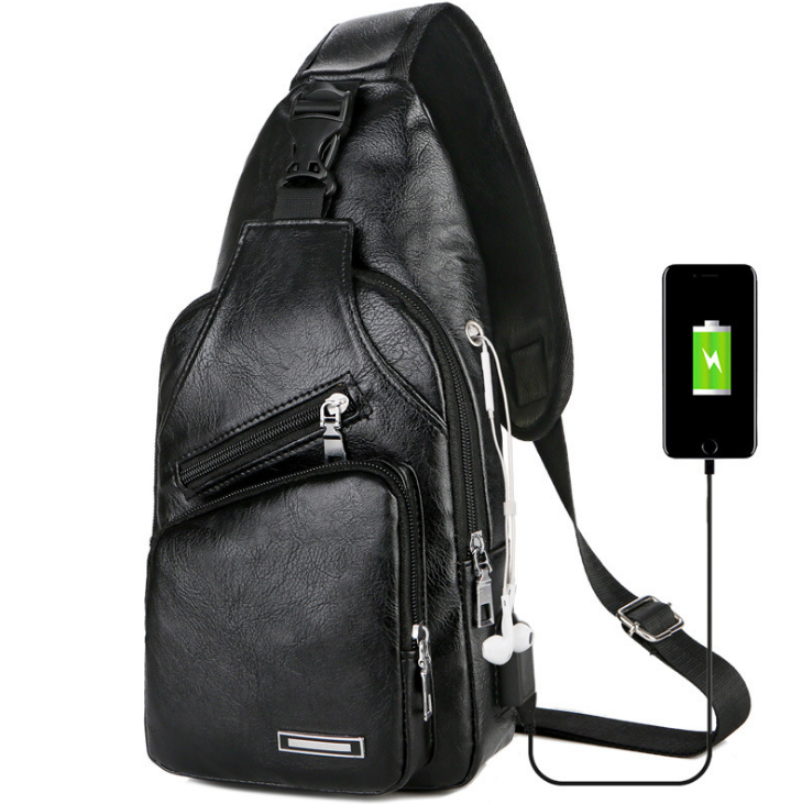 USB Portable Charging Chest Bag Messenger