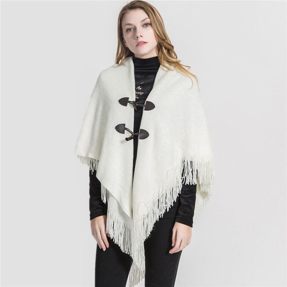 Winter Loose Kimono Cardigan Women Long Sleeveless Hat