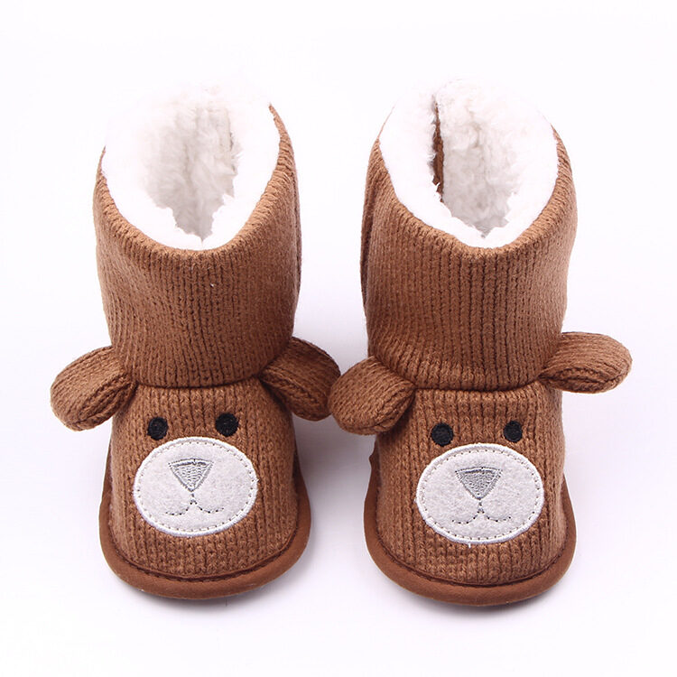 autumn winter new bear knitting plus baby shoes
