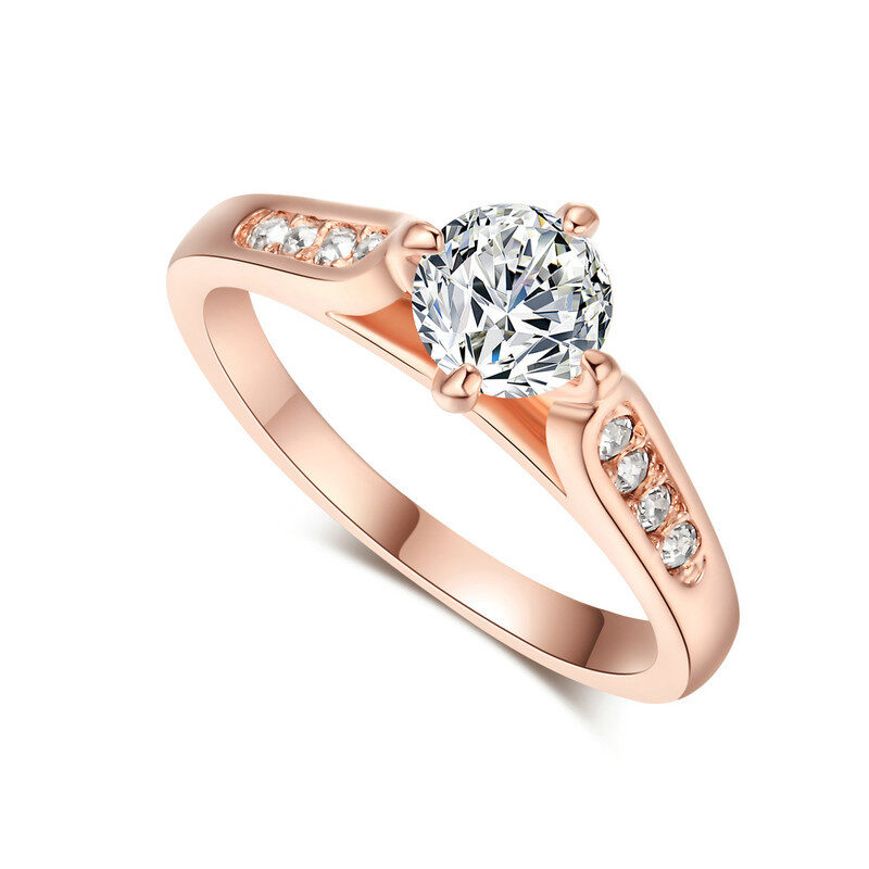 Classic foreign hot hand decorated Korean minimalist engagement