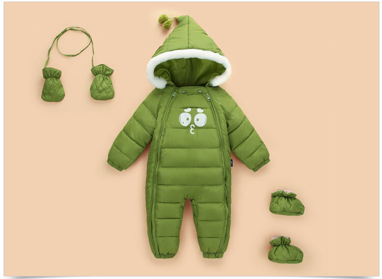 Down Cotton Baby Rompers Winter Thick Boys Costume