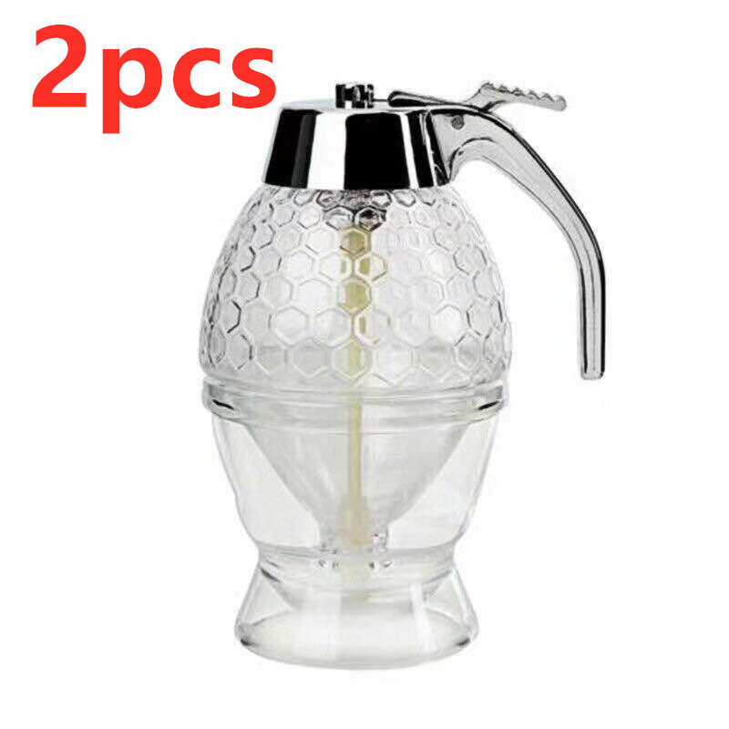 Squeeze Bottle Honey Jar Container Bee Drip Dispenser