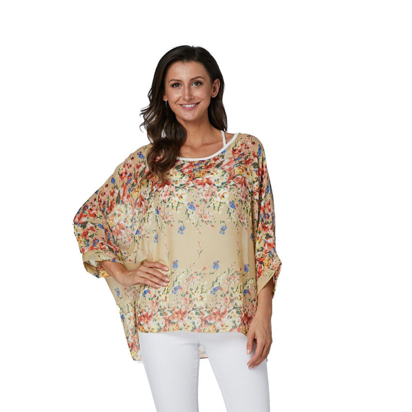 Ops Shirt Casual Beach Boho Blouses Female Oversize