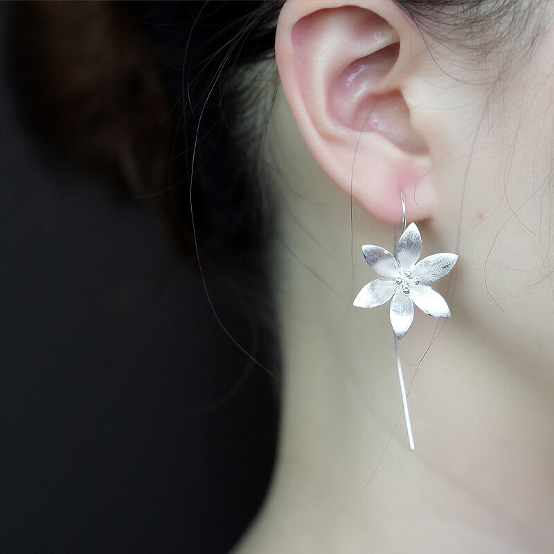 Lotus earrings women