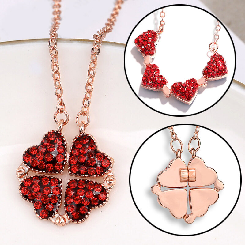 Love Lat Foldable Pendant Rose Gold Full Diamond