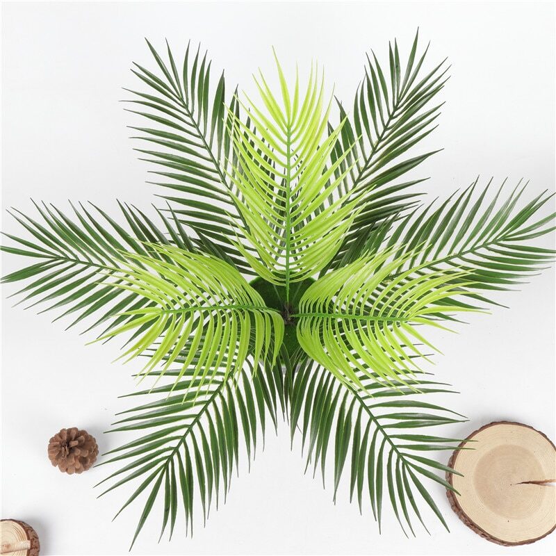 Palm tree leaf plant simulation plastic green