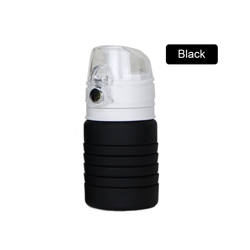Silicone Folding Sports Collapsible Water Bottle Portable Travel