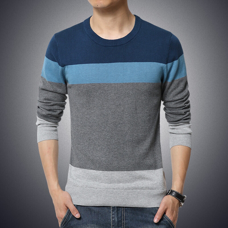 Winter Men's Round Neck Thicken Sweater Tide Student