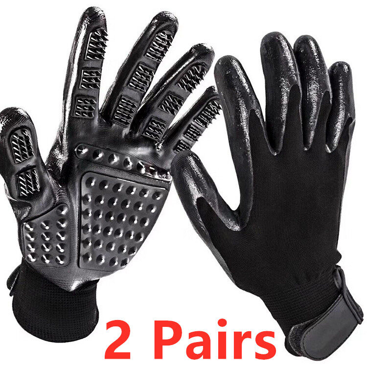 Pet Hair Grooming Glove Cats Soft Rubber Remover