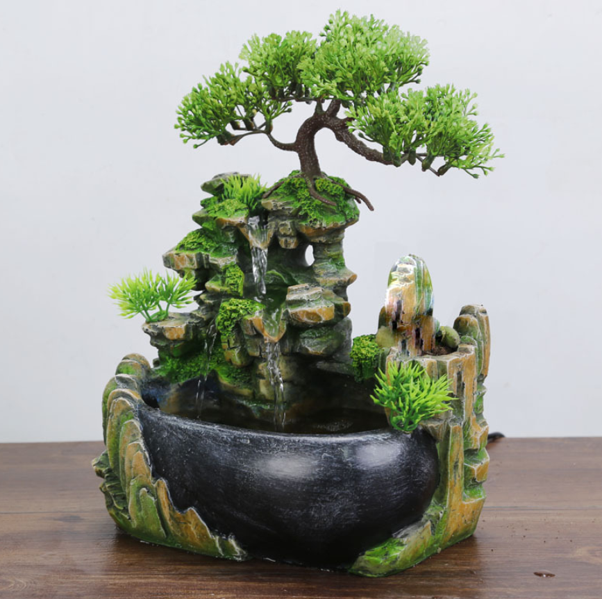 Small Rockery Water Tank Office Fish Humidifier