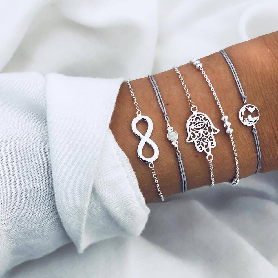 Bohemian Bracelets & Bangles Set Vintage Bead Boho