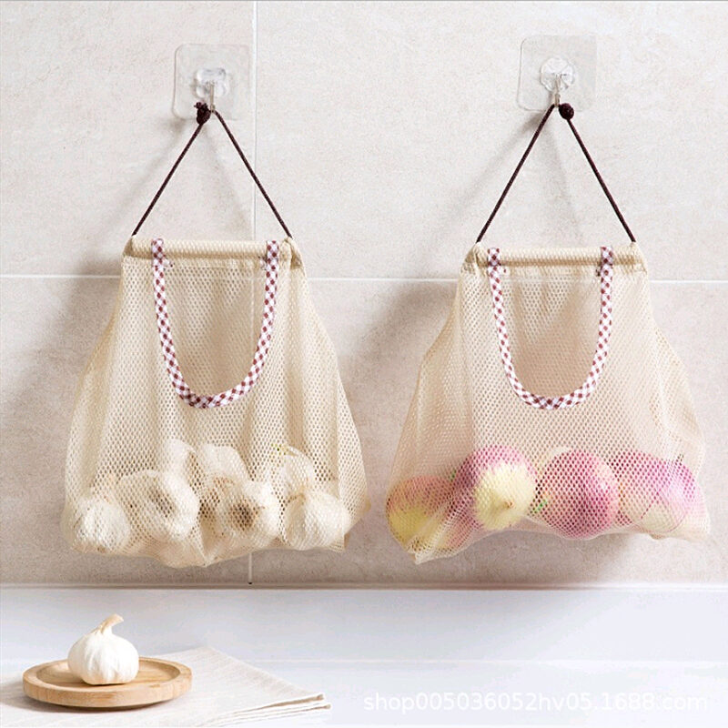 Polyester Mesh Kitchen Storage Bag Portable Net Shopping