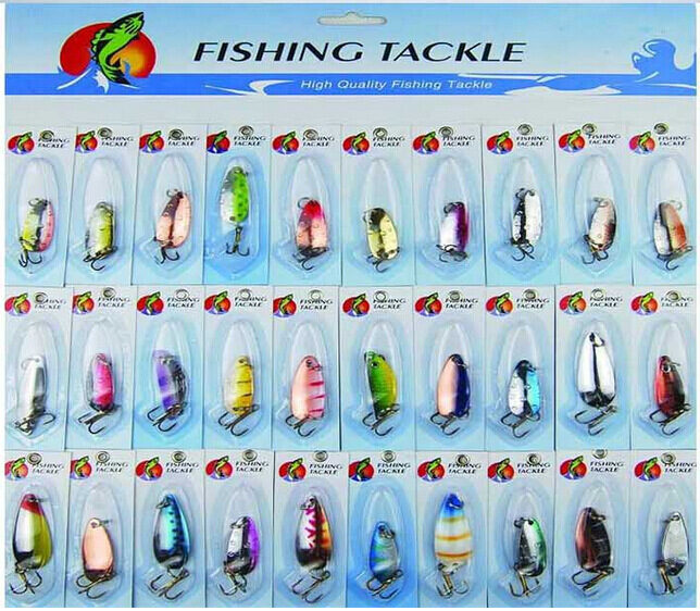 Metal Sheetmetal Lures Set 30x Spinnerbait Fishing Hard