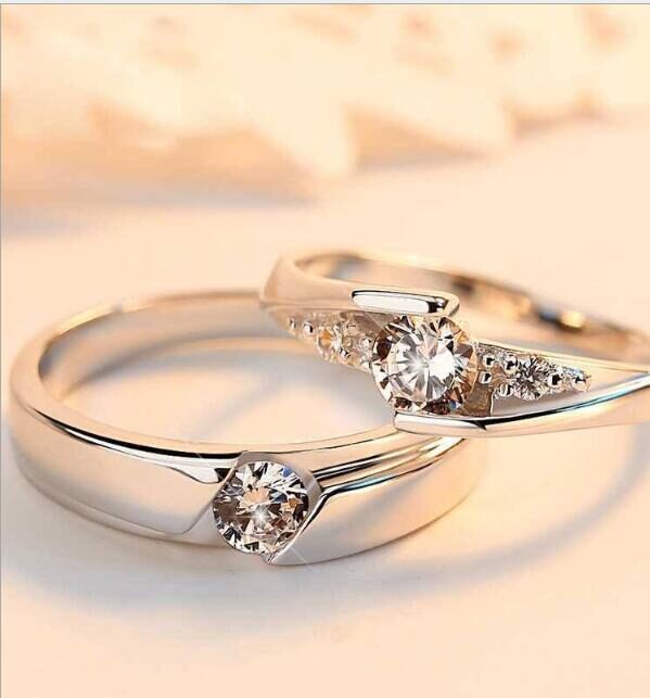 Simulation Diamond Ring Couple Rings A Pair