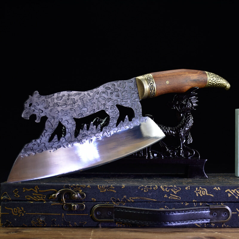 Forged Knife Meat Cleaver Slaughter Sharp Figured Vegetable