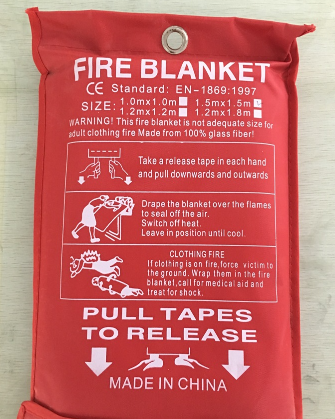 Fire Blanket Fiberglass Flame Retardant Emergency Survival Shelter