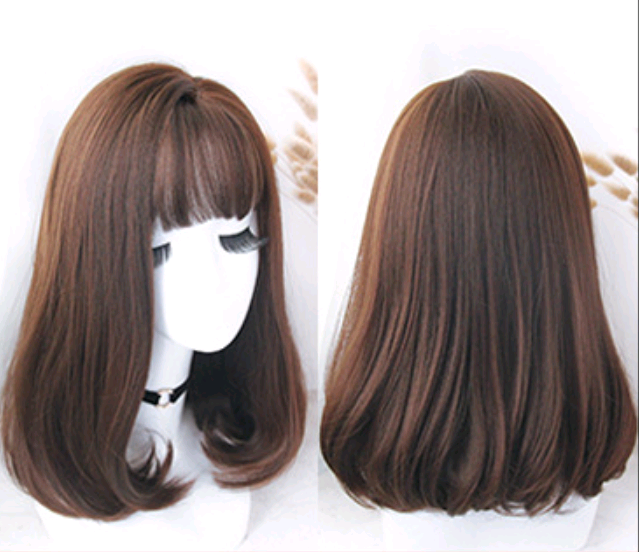 Wig female air bangs fashion chemical fiber hair