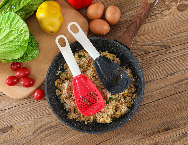 Multifunctional Slotted Spoon Grinding Cooking Mashed Auxiliary Food