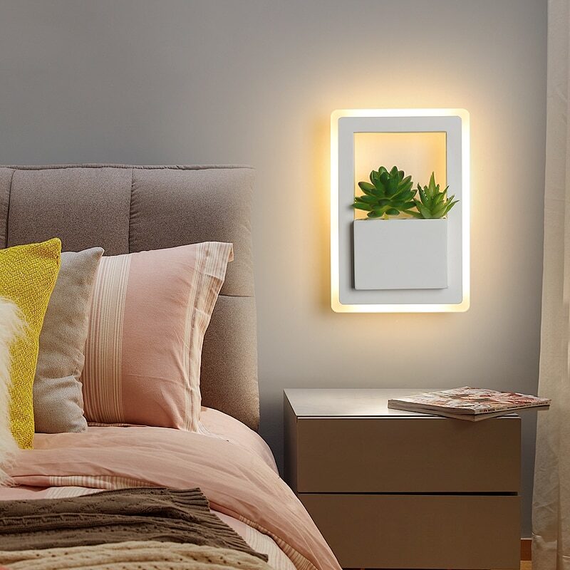Modern LED Bedside Wall Lamp White Color