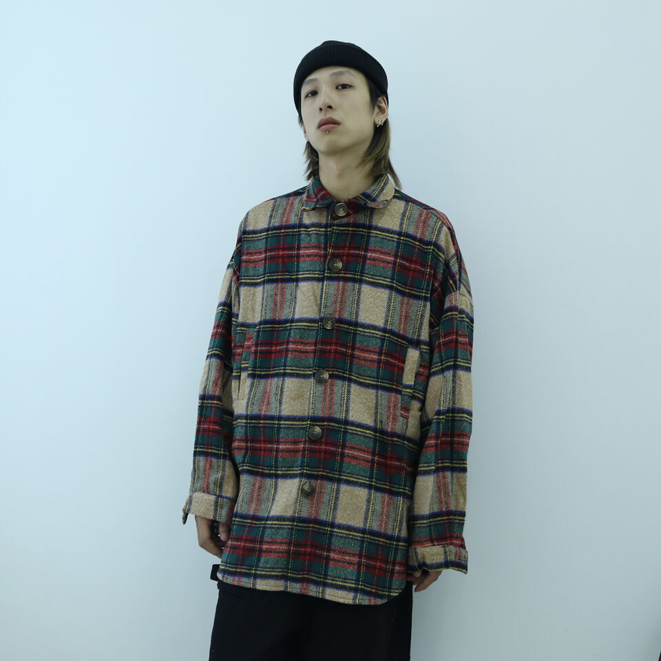 Color plaid shirt men and women retro thick