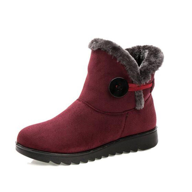 Winter Women Boots Flock Warm Ankle Snow Platform