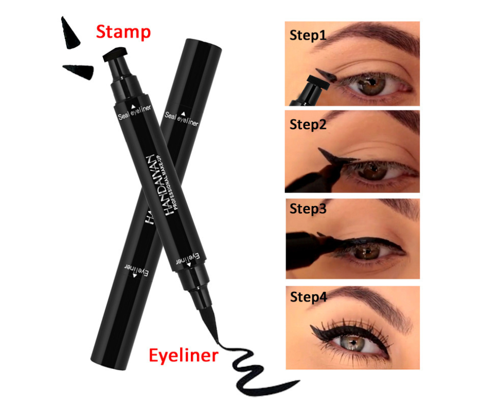 Double-headed seal eyeliner Triangle 2-in-1 waterproof