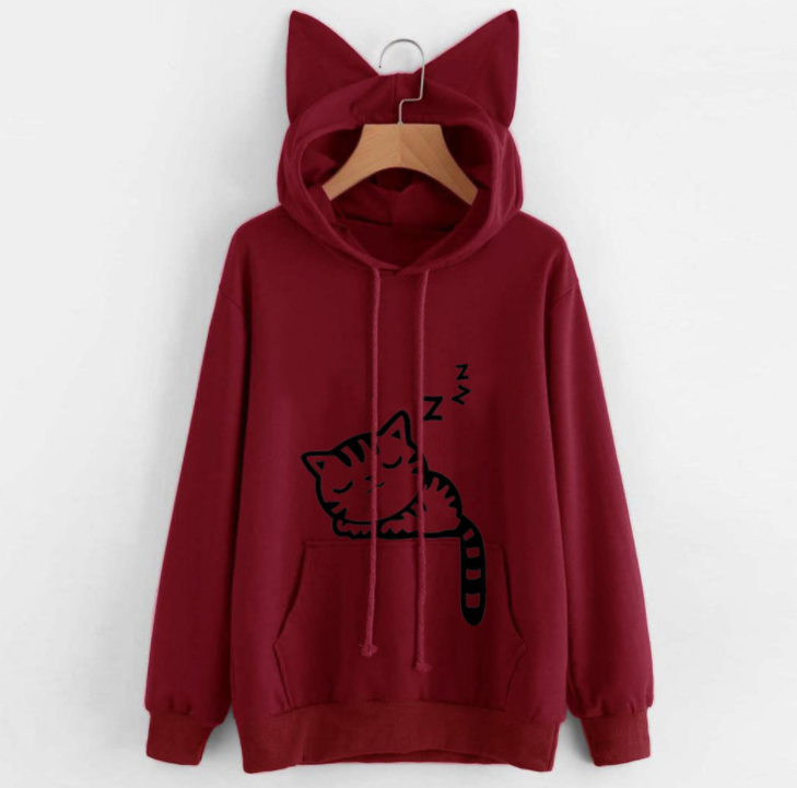 Female Women Casual Hoodies Sweatshirt Long Sleeve Hoody