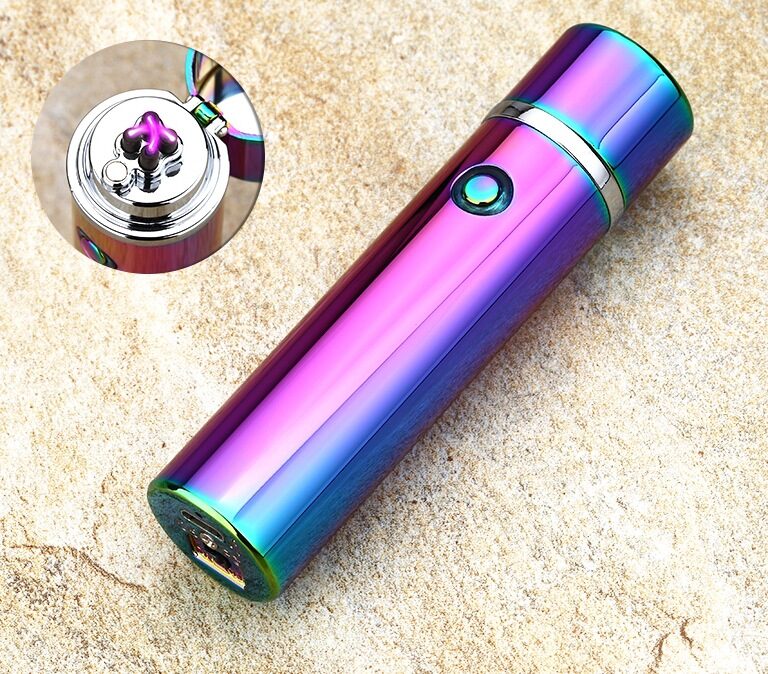 Electric Double Pulse Lighter Pipe USB Smokeless Windproof