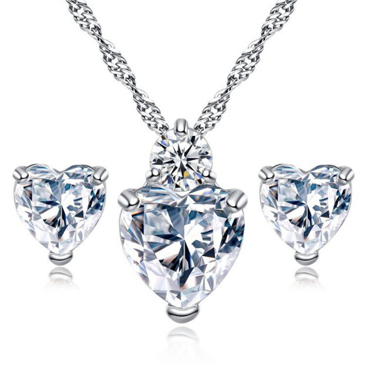 selling jewelry red peach Earring Necklace bride set