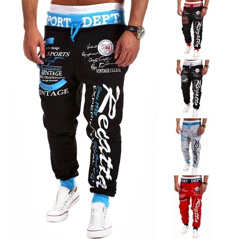 Sport Pants Letter Print Skinny Harem