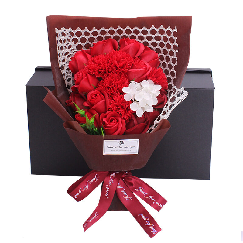 Valentine's Day Gift 19 Rose Soap Bouquet Box