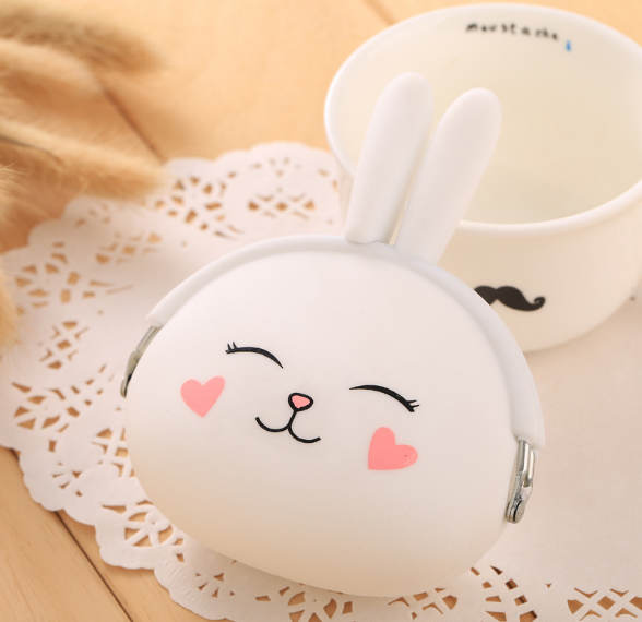 Cartoon silica gel zero purse Korean lovable rabbit