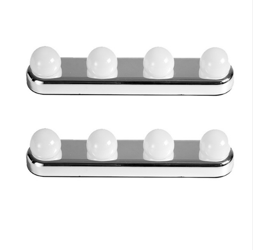 Four bulb mirror headlights Suction cup makeup lamp