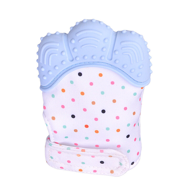Baby teether anti-bite silicone molar gloves children's sound