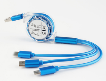 Data Cable One For Three Telescopic Mobile Phone