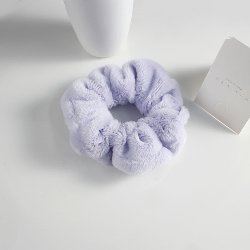 Girly cute plush large intestine hair tie rope