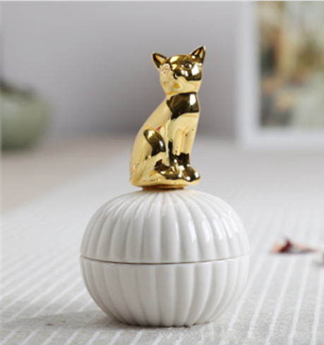 Animal figurine decor jewelry box squirrel rabbit cat
