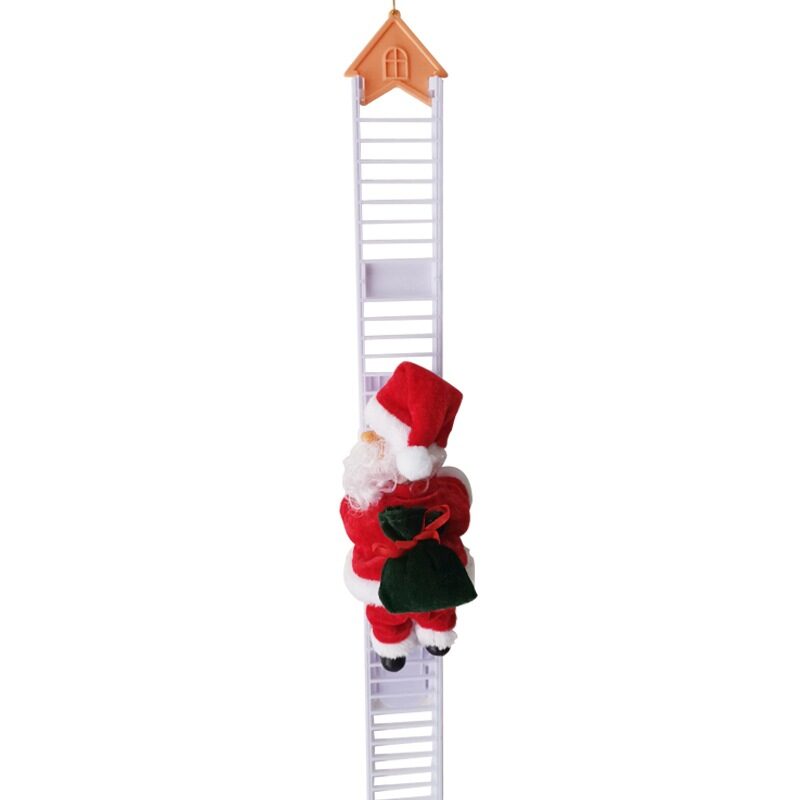 Climbing Ladder Electric Santa Claus Red Doll Toy