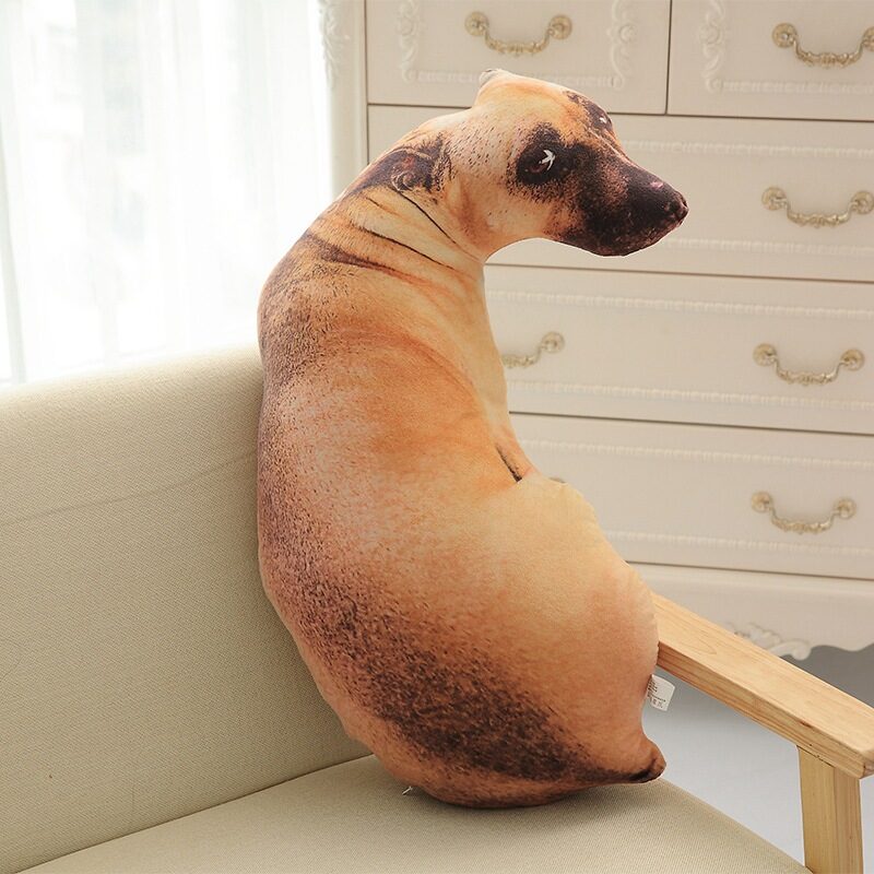 Funny 3D Dog Print Throw Pillow Creative Cushion