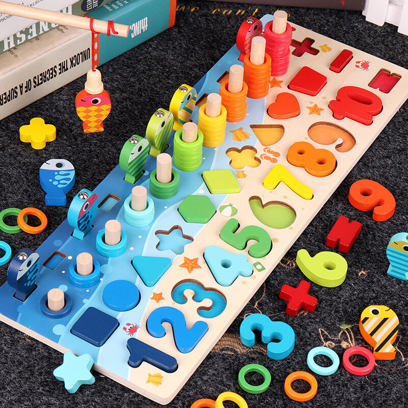 Children 3D Alphabet Number Puzzle Baby Colorful Geometric