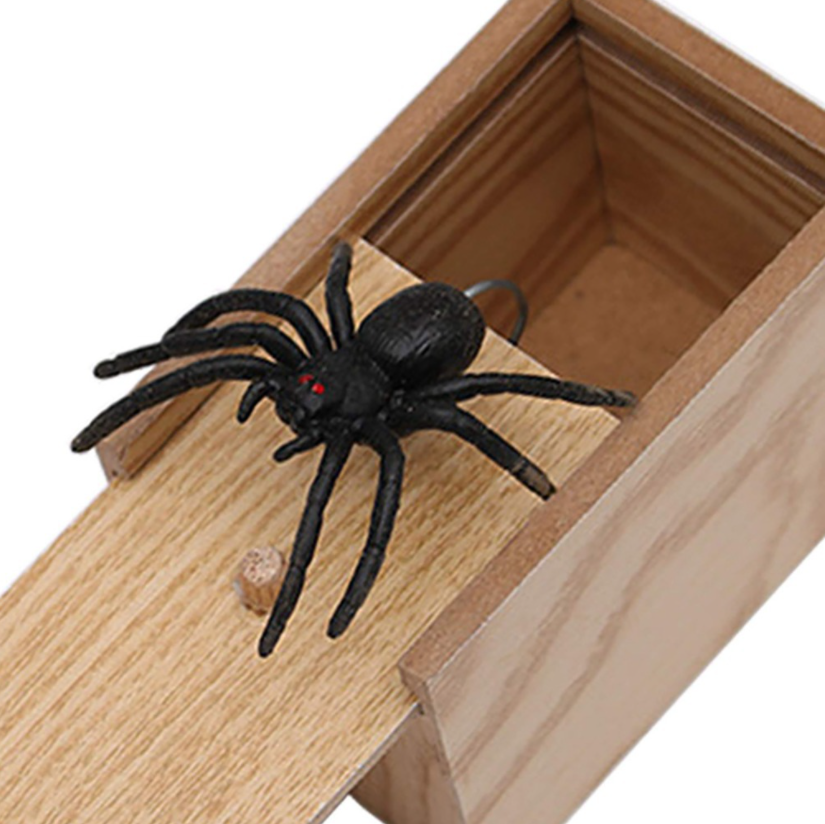Prank Spider Wooden Scare Box Trick Play Joke