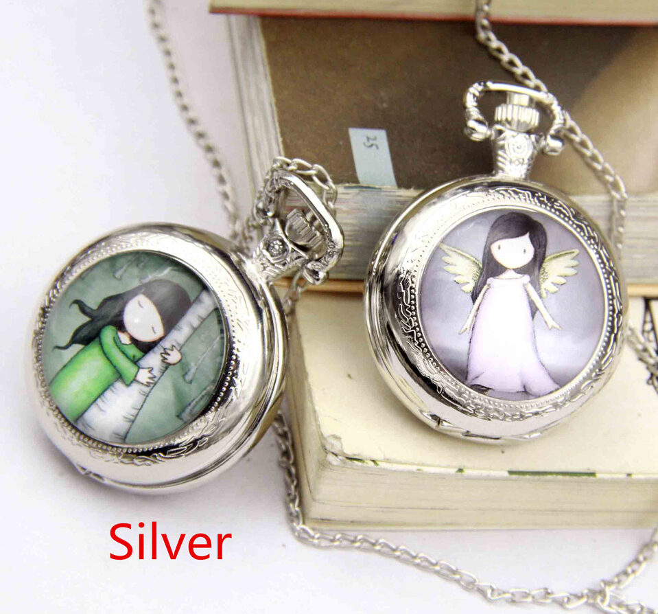 Angel Pocket Watch Girl